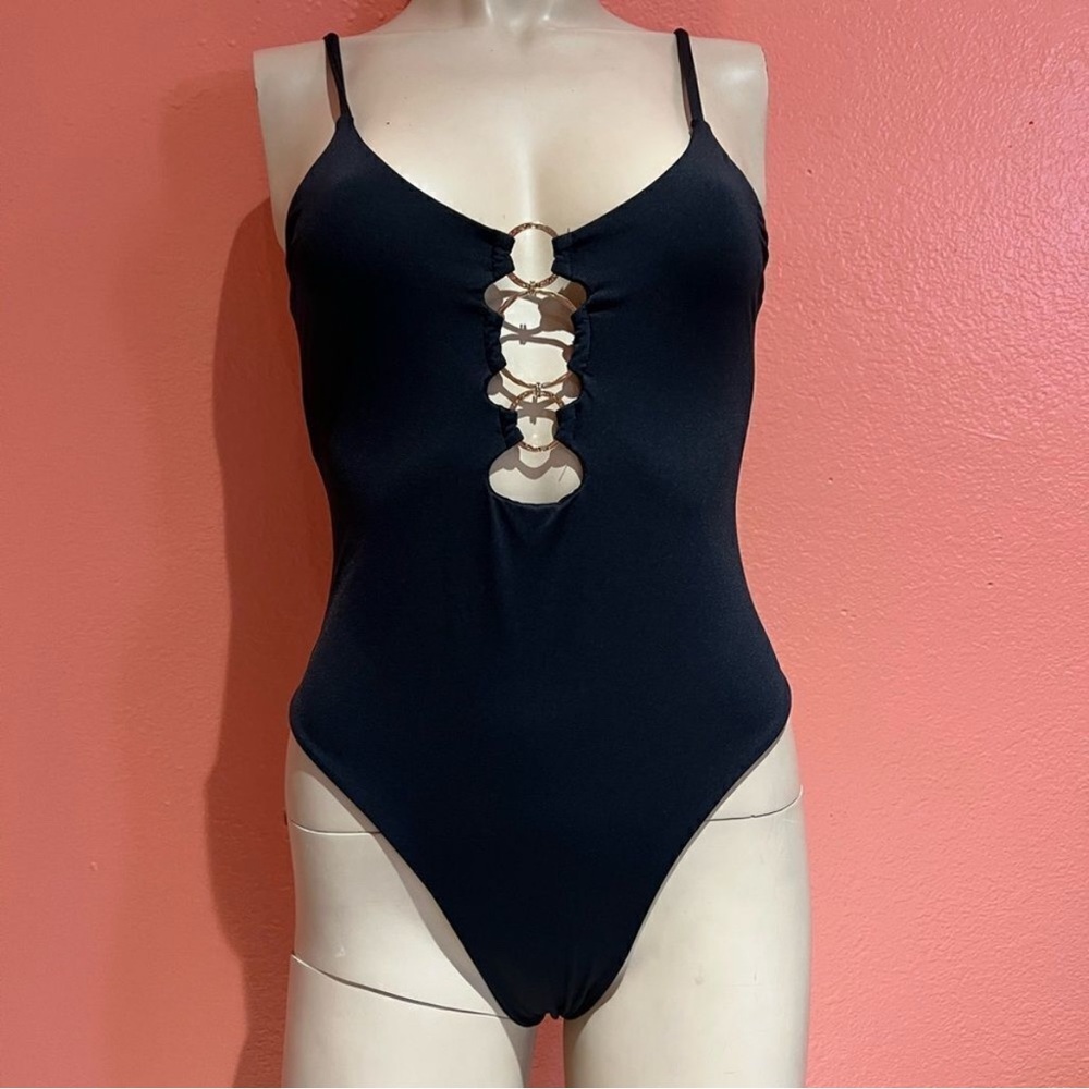 Beach Bunny Black One Piece Swimsuit